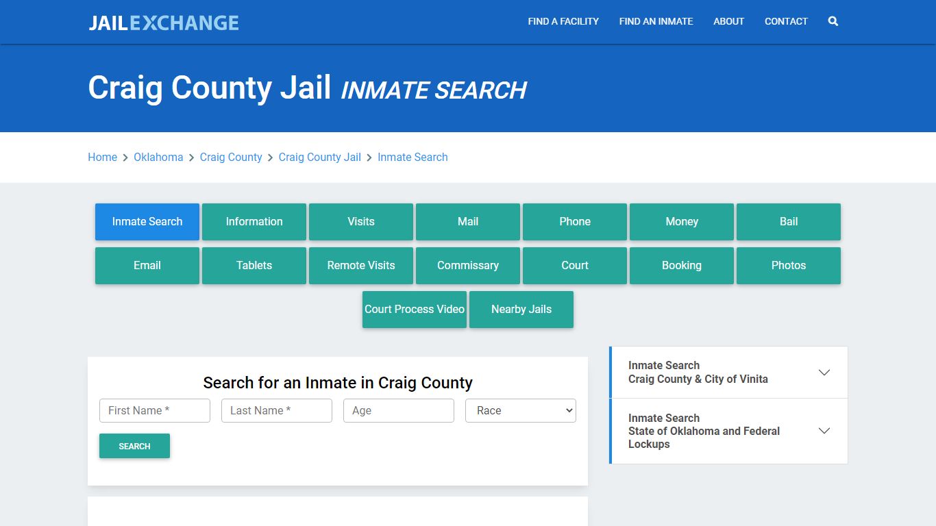 Craig County Jail, OK Inmate Search: Roster & Mugshots